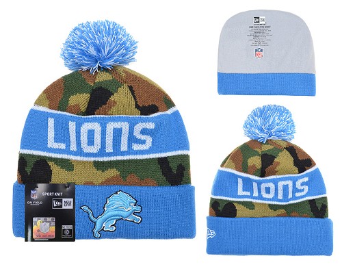 NFL Detroit Lions Logo Stitched Knit Beanies 002